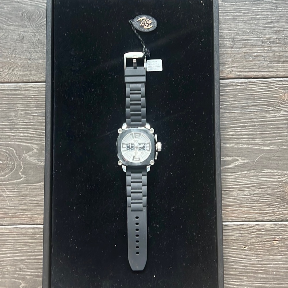 NWT YAGI Phantom silver/etch Chrono watch